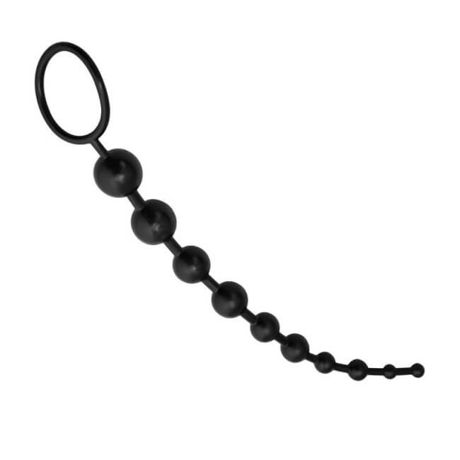 AFTERDARK – Stringer Silicone Anal Beads Πρωκτικές μπάλες 30cm Black